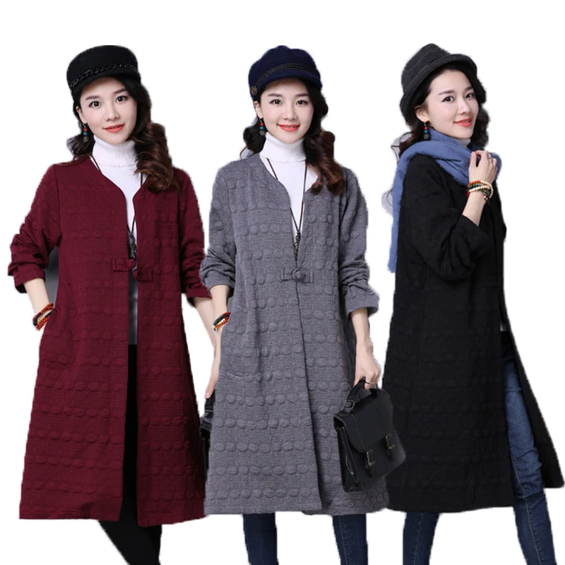 

Maternity Coat Autumn Women's Clothing Long Winter Wear V-neck Knitting Pregnant Woman Jacket Maternity Winter Parka M-XXL