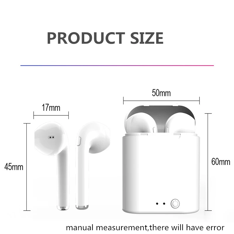 i7s tws earphones Wireless Bluetooth inear earphone Wireless Headsets Earbuds With Charging Box Mic For xiaomi iPhone X air pods (2)