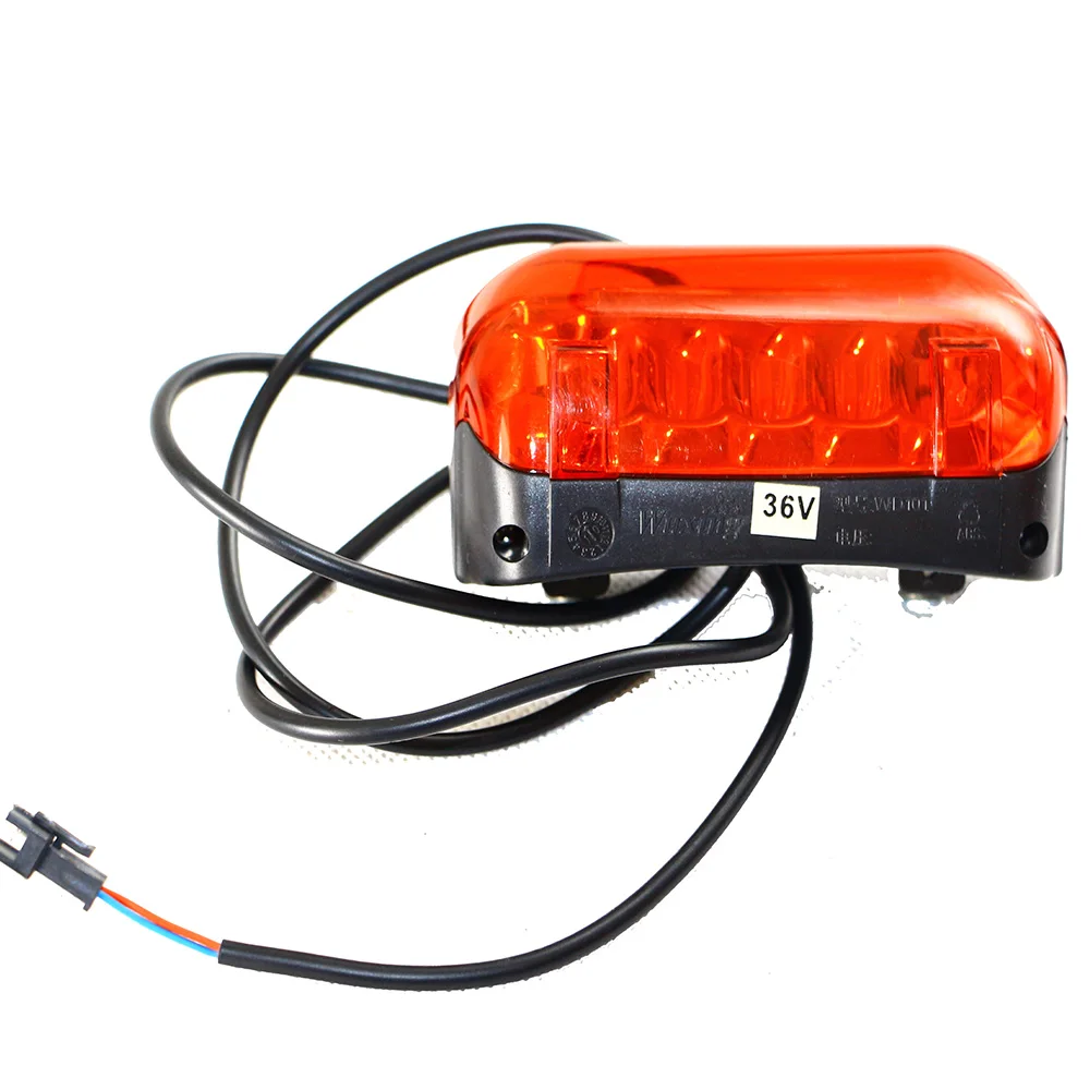 Discount Motorcycle Electric Bicycle LED Light Headlight + Taillight Safety Warning Red LED Back Lamp 36V Ebike electric Bike Light 3