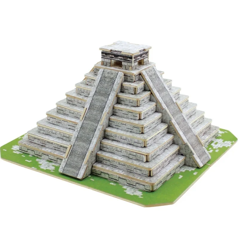 

Good Wooden Assembled Model Toys: JPD561 Mayan Pyramid 1:24 Assembled Model No Need Russian Language Easy Assembled Best Gifts