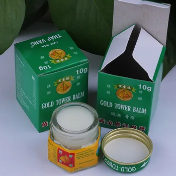 

2pcs Vietnam Gold Tower Balm Tiger Balm Active Cream Muscle Aches Extra Strength Pain Relieving Arthritis Joint Pain 10g