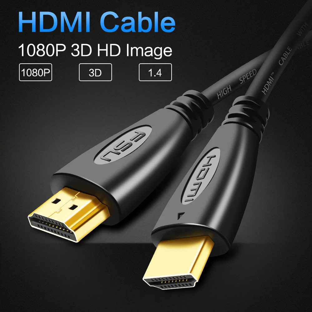 БСС HDMI кабель видео Позолоченные кабели 1,4 1080 P 3D кабель для HDTV splitter switcher 0,5 м 1 м 1,5 м 2 м 3 м 5 м 10 м 12 м 15 м 20 м