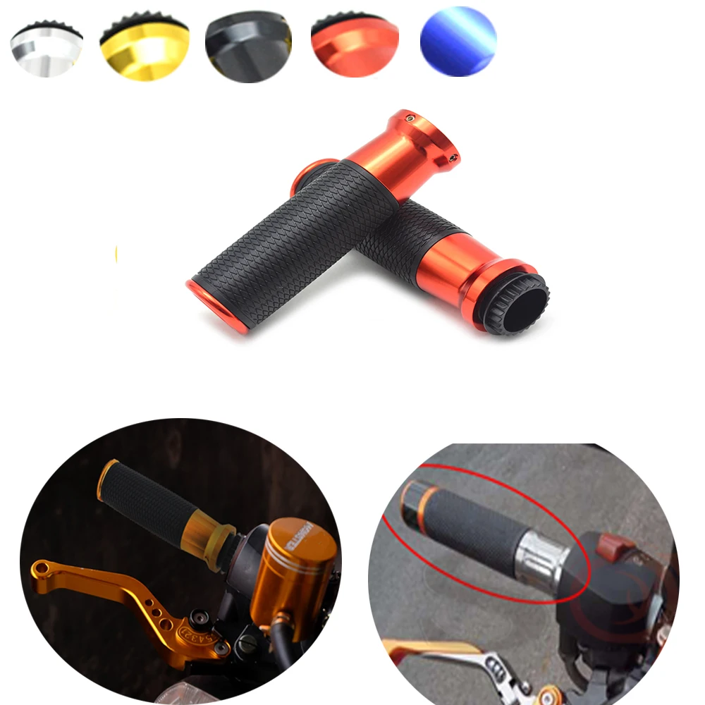 for Universal 22mm 7 8 motorbike scooter CNC handlebar Motorcycle Rubber Handle Bar Hand Grips For