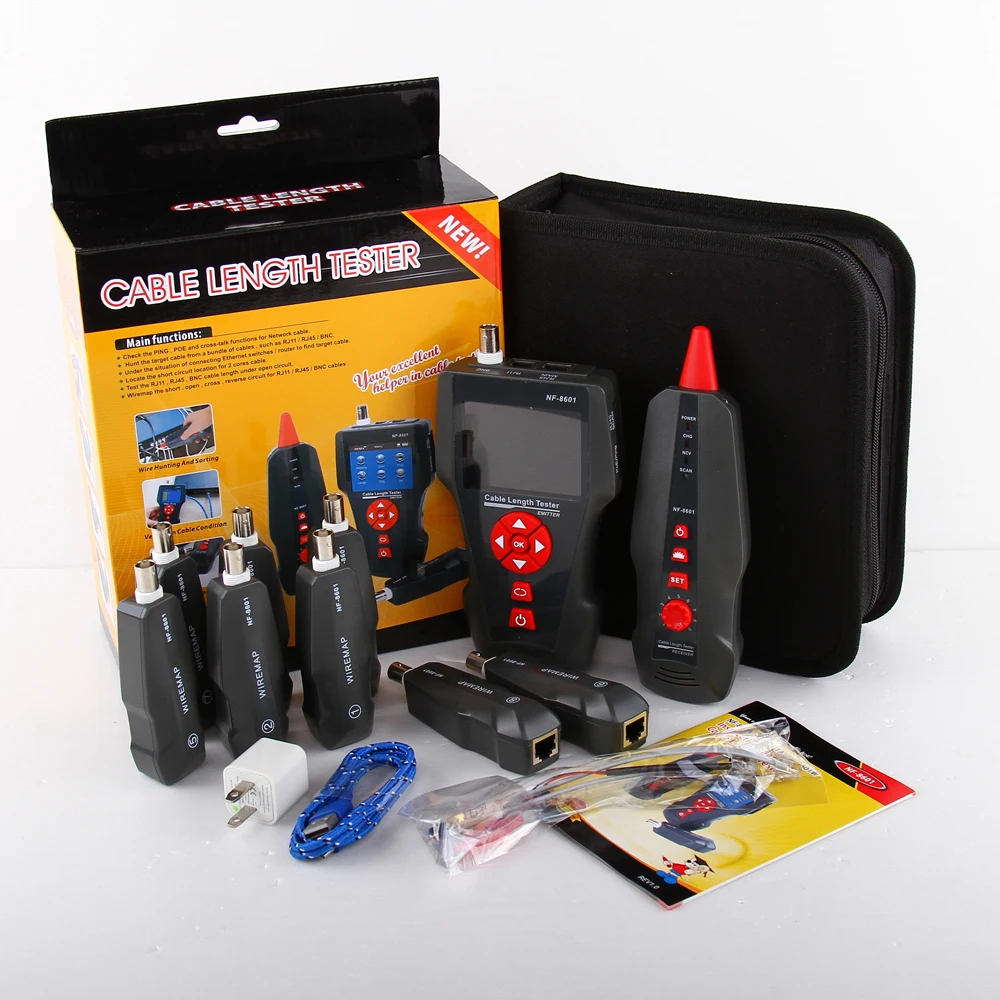 Original-Noyafa-NF-8601W-English-version-Multi-functional-Network-Cable-Tester-LCD-Cable-length-Tester-Breakpoint