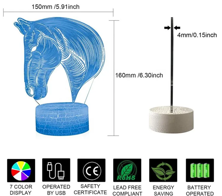 3D-Illusion-Horse-Head-Draw-Portrait-Ni