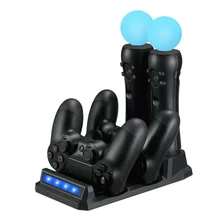 Для Playstation 4 PS4 Slim Pro PS VR PS Move Motion контроллеры 4 в 1 зарядное usb-устройство док-станция Подставка для хранения