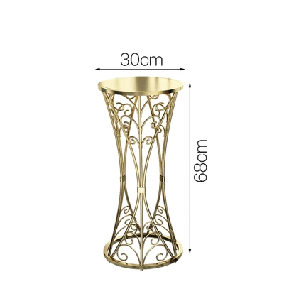 Красивая ваза для гостиной и подставка для цветочных Горшков - Цвет: 68cm gold