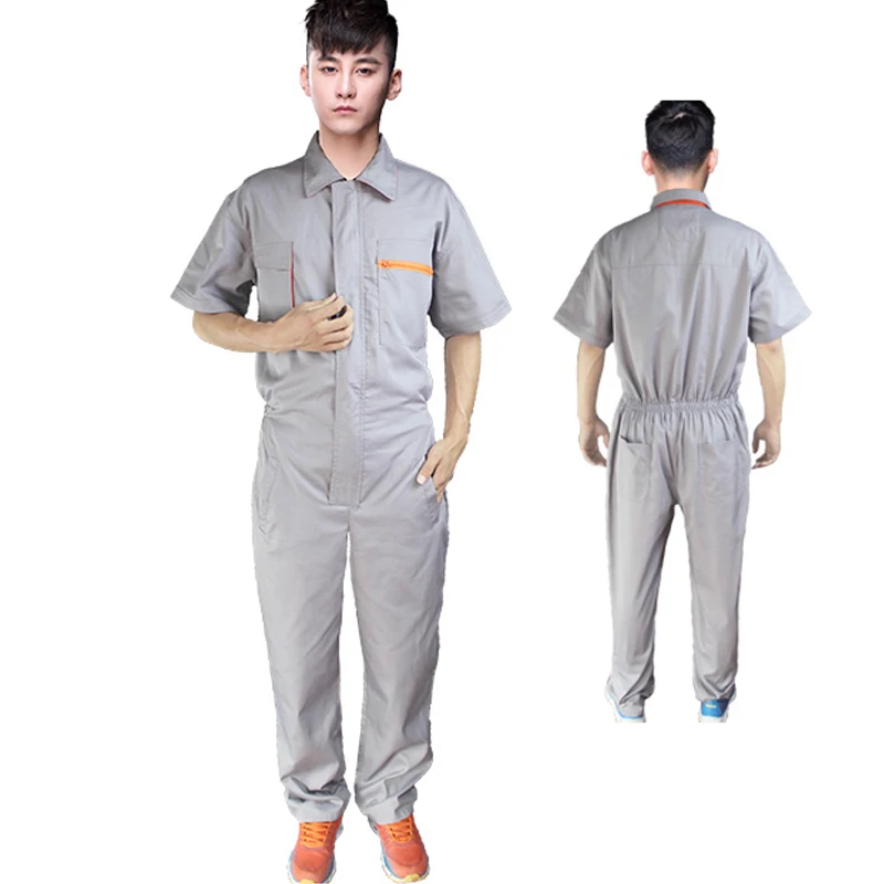 Work overalls Men Elastic waist Protective Coverall Repairman Strap Jumpsuits Trousers Working Uniforms Plus Size Short sleeve Work overalls Men Elastic waist Protective Coverall Repairman Strap Jumpsuits Trousers Working Uniforms Plus Size Short sleeve