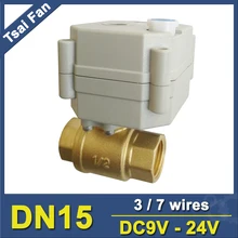 TF15-B2-B DC9V-24V DN15 клапана 3/7 Провода BSP/ДНЯО 1/2 ''латунь клапан с ручным управлением для воды Управление
