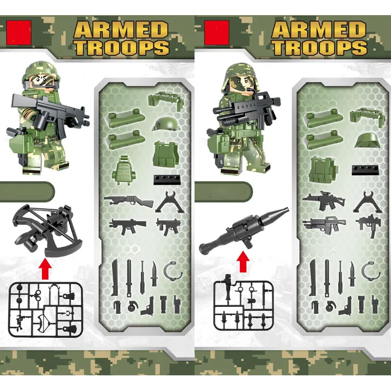 Kitoz военный CF джунгли коммандос камуфляжная армейская мини игрушка фигурка
