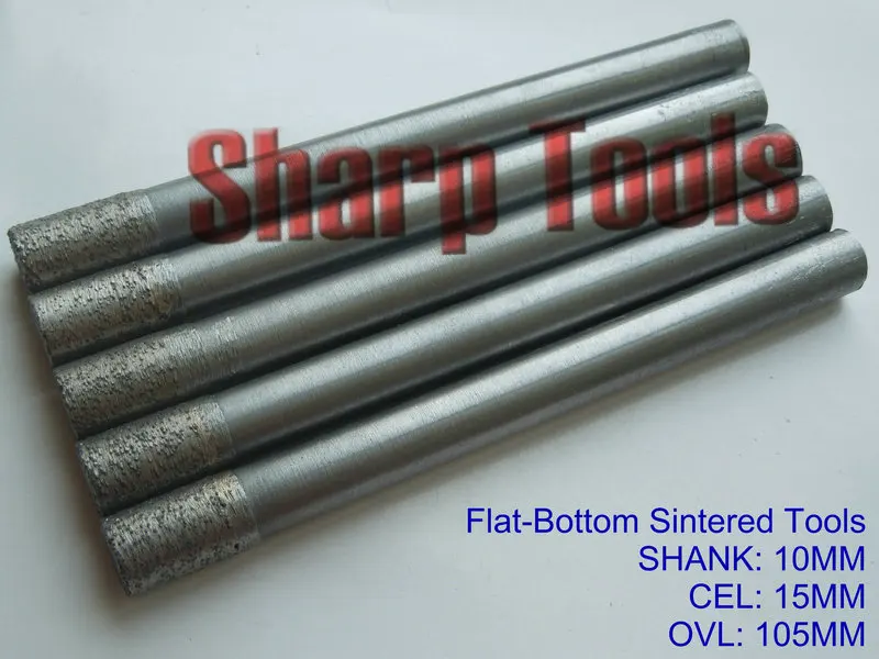 

Shank 10MM OVL-105MM Flat End Mill CNC Router Tools Stone Sintered Diamond Router Bits for Engraving Granite CNC Cutting Milling