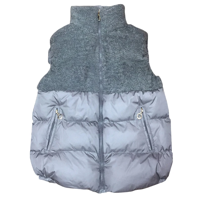 

Women's Large Size 3XL Vest Autumn Winter Fashion Wild Thick Coat Cotton Vest Shoulder Stand Slim Casual Vest Vest Female C12