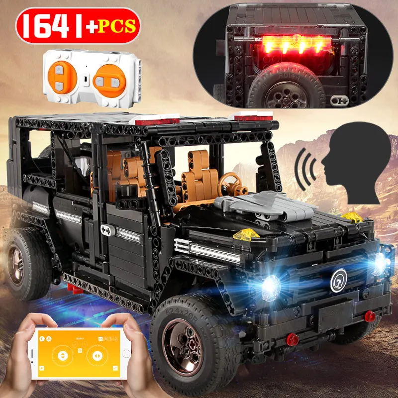 

1641pcs RC Car App 2.4G Remote Control Suv Hummer Compatible Technic City Vehicle Model Building Blocks Bricks Toys For Children