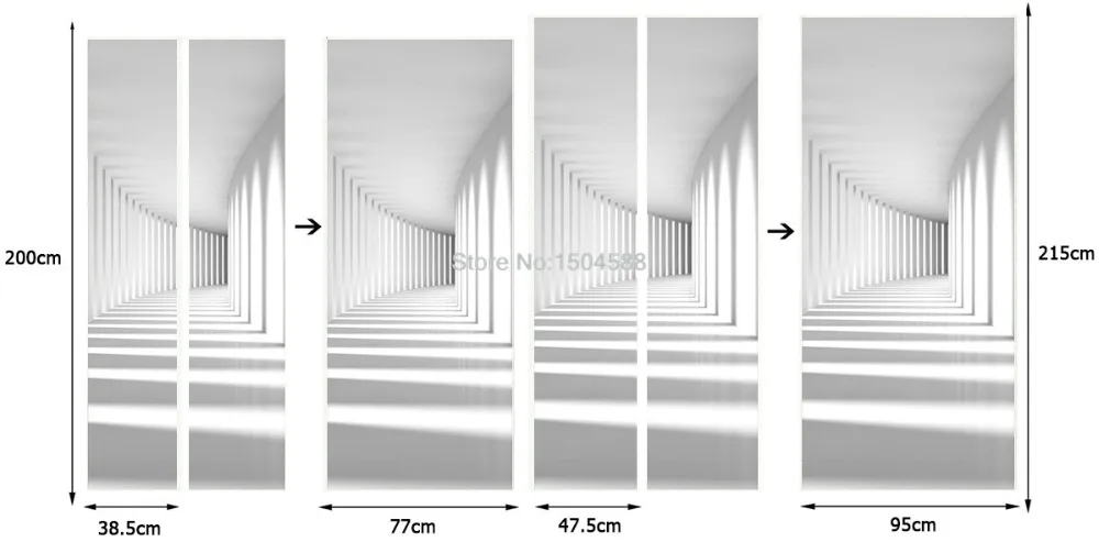 Современные креативные 3D пространственные расширительные наклейки для дверей дома, гостиной, учебы, обои, ПВХ, самоклеющиеся водонепроницаемые наклейки