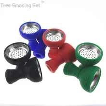 Unbreakable Silicio flor Tazón De Silicona Cabeza Hookah Shisha Sin Olor de Carbón shisha Manguera polilla consejos tazón Hookah accesorios