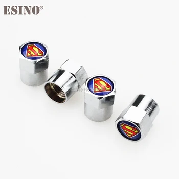 

200 x Car Styling Stainless Zinc Alloy Wheel Tire Valve Stems Caps Superman Wheel Tire Valves Tyre Stem Air Caps Airtight Covers