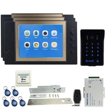 JEX Video Door font b Phone b font Intercom system Kit 8 inch Voice Video Record