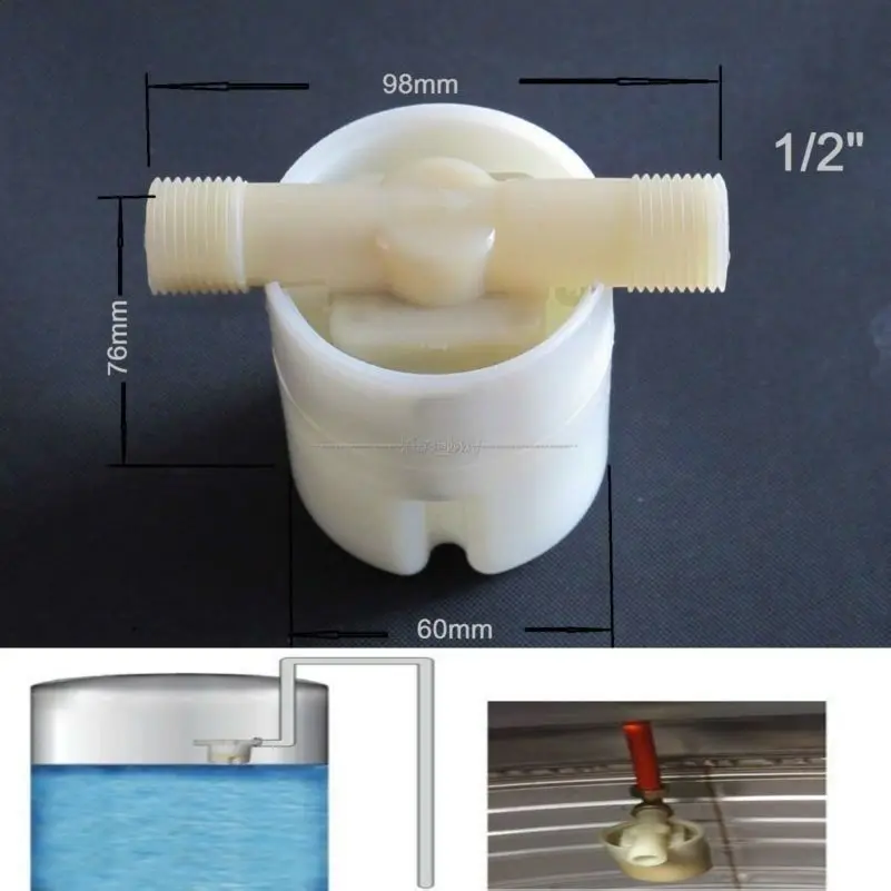

1/2 "или 3/4" Плавающий шаровой клапан автоматический клапан контроля уровня воды поплавковый клапан для автоматического резервуара для воды водонапорный бассейн