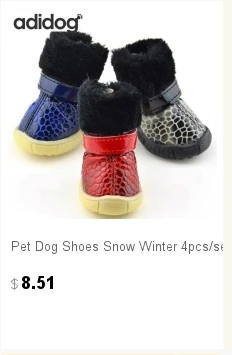 Собака зимняя обувь Pet осень 4 шт./компл. собаки Сапоги Нескользящие Водонепроницаемый для снежной погоды; очень теплая хлопковая XS-XL Чихуахуа маленькой большой собаки щенка