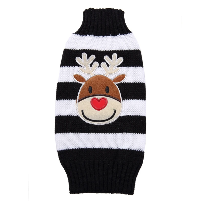 Рождественский олень Rudolph в полоску женская кошка тёплая зимняя одежда для