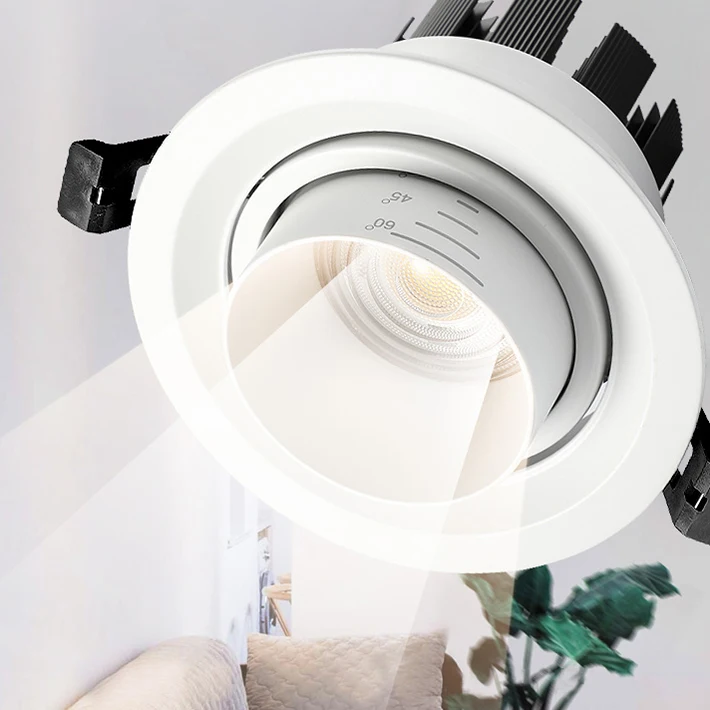 

5W/7W/12W/20W/30W LED COB Ceiling Light Fixture Zoomable Focus Picture Lamp Living Room Aisle White Shell