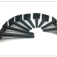 Металлические ножки для мебели цвета черного Металлика с девятью патронами Поддержка 12/15/17/20/25/30/36 см кабинетный стол ноги мебельная фурнитура 4 предмета в комплекте