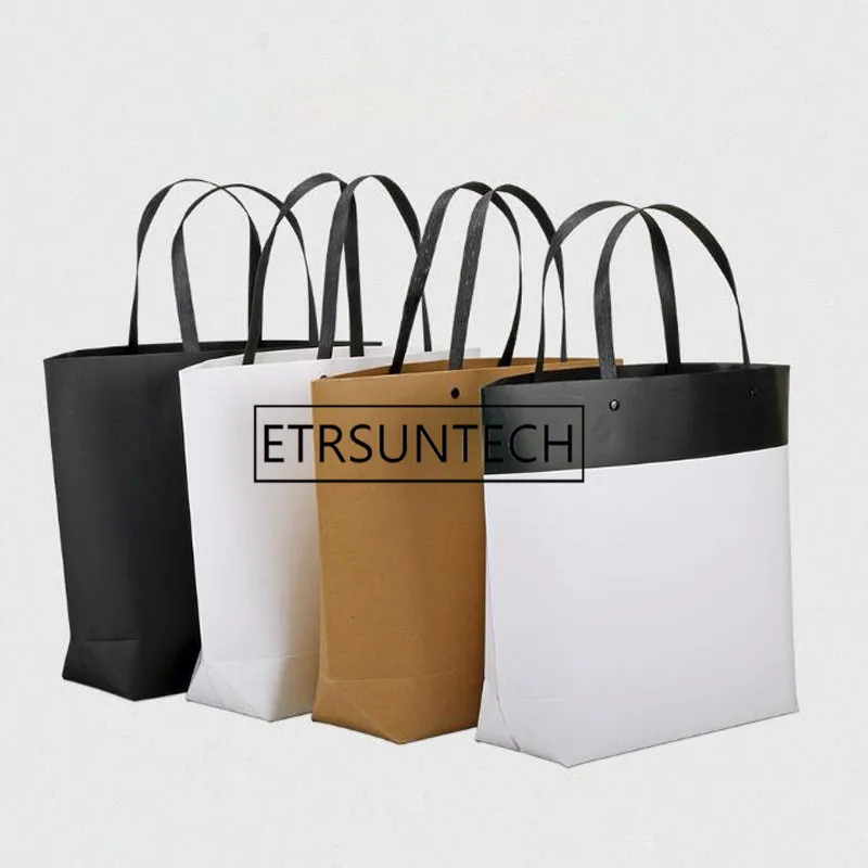 

Подарочный пакет из крафт-бумаги, свадебный подарок, упаковка, перерабатываемые Ювелирные изделия/одежда/шарф, сумки для вечеринок, 50 шт.