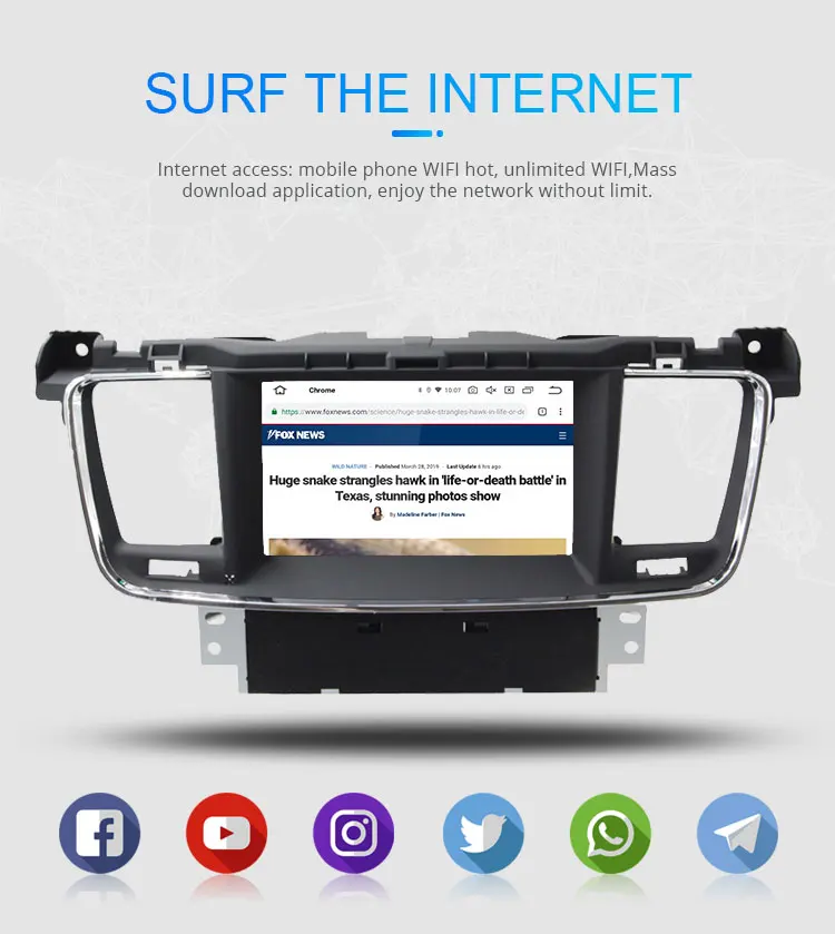 Top LJHANG Car DVD Player Android 9.0 For PEUGEOT 508 2011-2017 GPS Navigation 1 Din Car Radio Multimedia Wifi Stereo RDS Canbus IPS 9