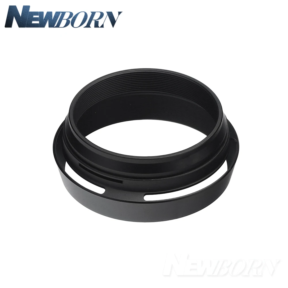 Black 49mm Lens Adapter Ring+ Metal Lens Hood For Fujifilm Fuji X100 X70 X100S X100T Replace LH-X100+Free Lens Cap