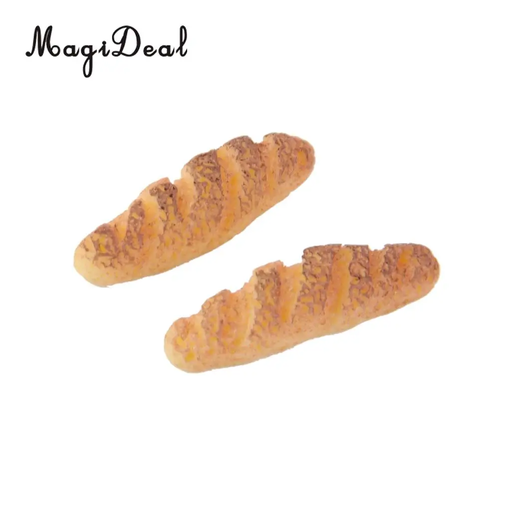 MagiDeal 6Pcs Resin Squishy Bread for 1/12 Dollhouse Miniature Acce for School Teaching Kids Pretend Role Play Kitchen Food Toy