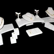 Стиль, бежевая замша, подвеска на сиденье и серьги, комплект для демонстрации ювелирных изделий, высокое качество, ювелирный реквизит, EMS