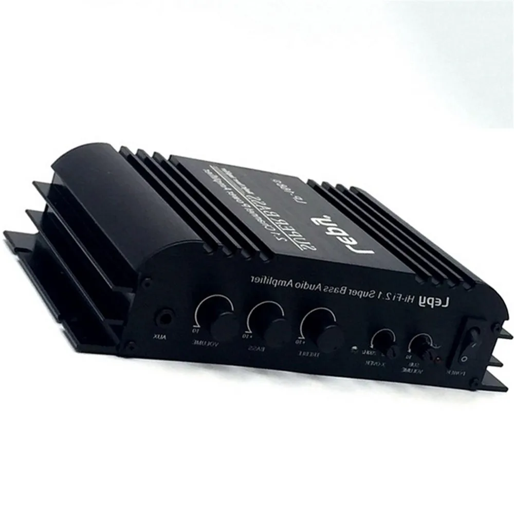 Canais de Áudio Amplificador do Carro Potência Subwoofer 2.1 Automático Baixo Saída Alta Fidelidade Som Estéreo Função Withaux Alto-falante Lp-168s 12 v 7 High Quality Automóveis e motos