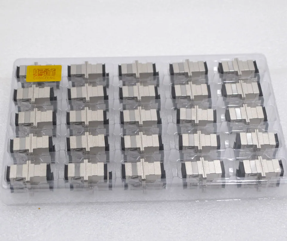 

100PCS New Fiber Optic Connector Carrier-Class Metal Adapter SC -SC Flange Singlemode Simplex SC-SC Coupler Special Wholesale