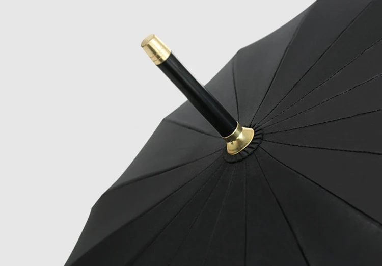 Только Jime, Одноцветный, длинная ручка, 16 костей, прямой зонт, трость, ветрозащитный, большая, прямая ручка, солнечный зонт, для мужчин, низкий ключ, люкс