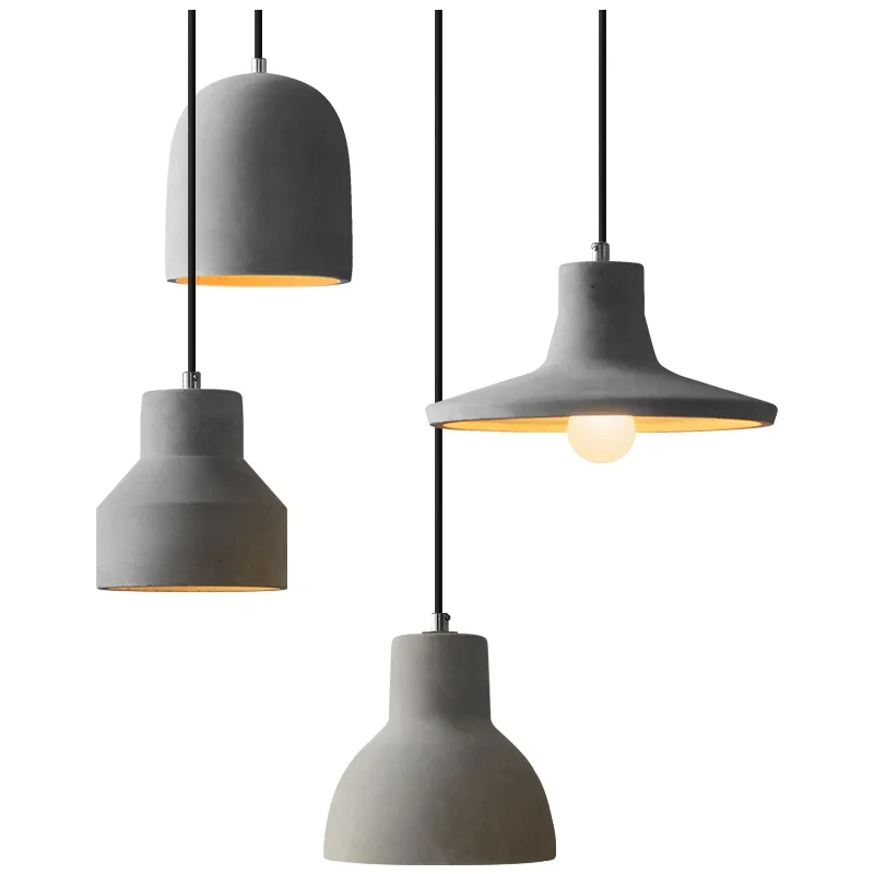 

Bar single-head pendant lights Retro Creative Cafe dining room pendant lamp decor restaurant cement Industrial Wind bedroom