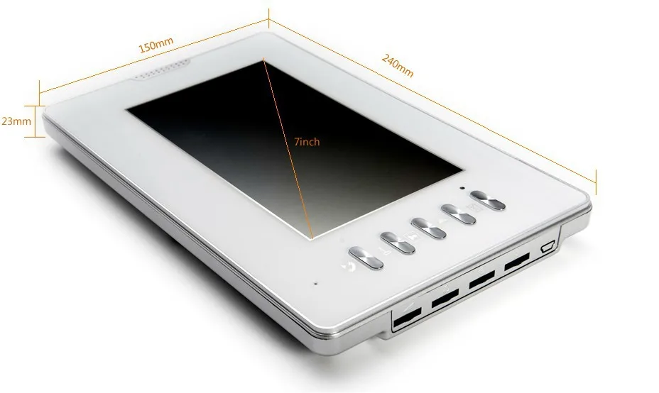 Новый 7 "цветной Экран Видео-Телефон Двери Системы Домофон + 1 Монитор 1 Rfid-считыватель Дверной Звонок Камера + Регулятор Мощности БЕСПЛАТНАЯ ДОСТАВКА