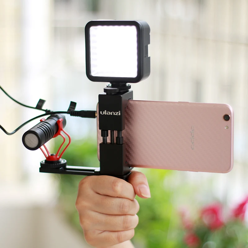  Ulanzi Iron Man ST-2s Aluminium Smartphone Tripod Mount Stand Adapter Vertical Shooting for iPhone 