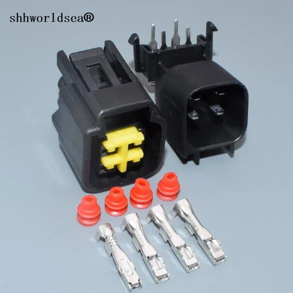 

shhworldsea 4p 2.3mm male female housing plug FWY-C-4F-B waterproof electrical plug connector 12444-5504-2