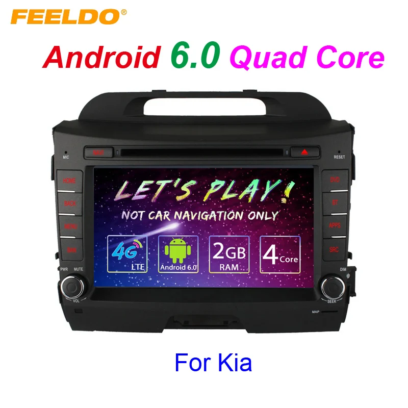 

FEELDO 8" Android 6.0 (64bit) DDR3 2G/16G/4G LTE Quad Core Car DVD GPS Radio Head Unit For Kia Sportage/Sportage R(2010~2015)