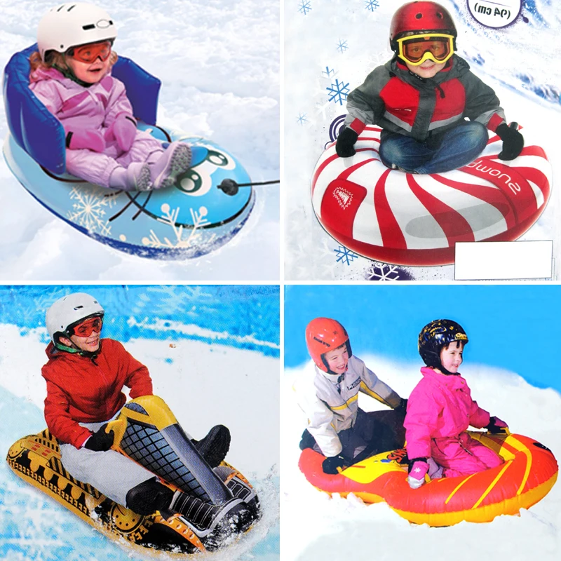 Winter Inflatable Round Sled & Snow Tube Sled Skating Skiing Raft