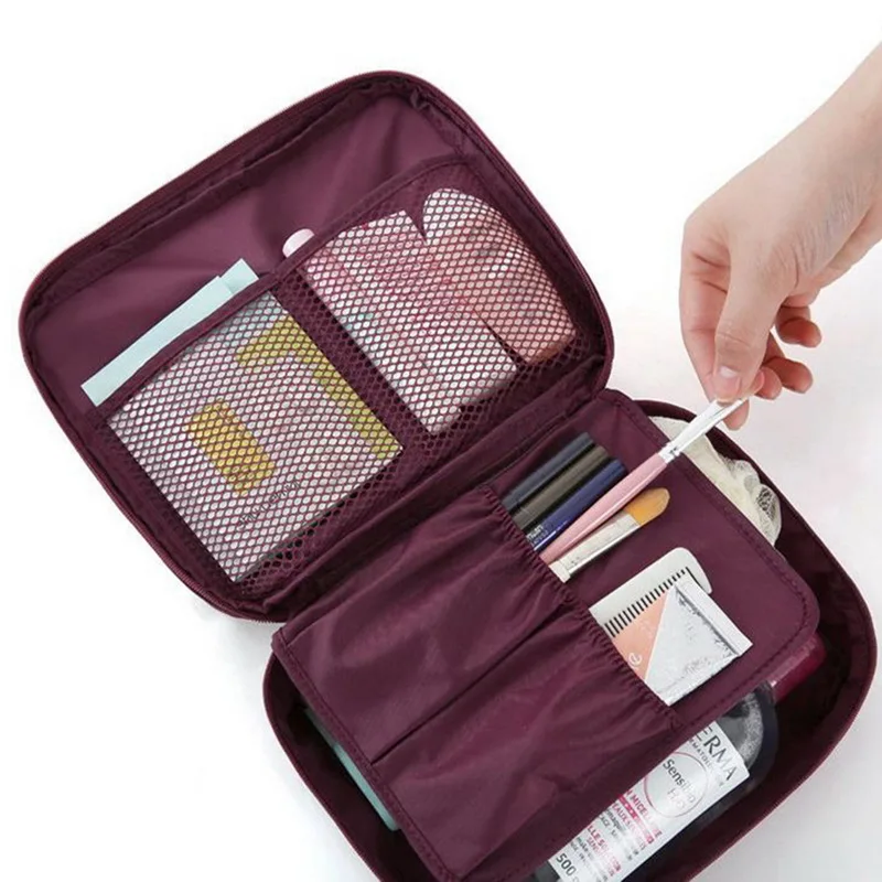 

Waterproof Travel Cosmetic Bag Multifunction Zipper Women Toiletries Organizer Makeup Bag Female Storage Cosmetic Make up Cases