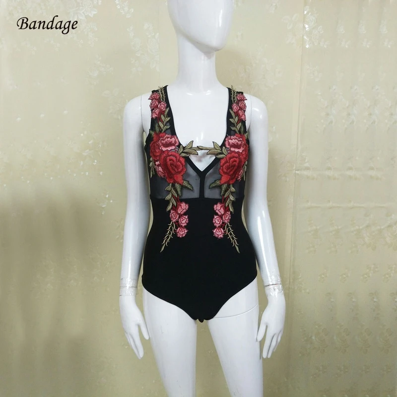 black bandage bodysuit
