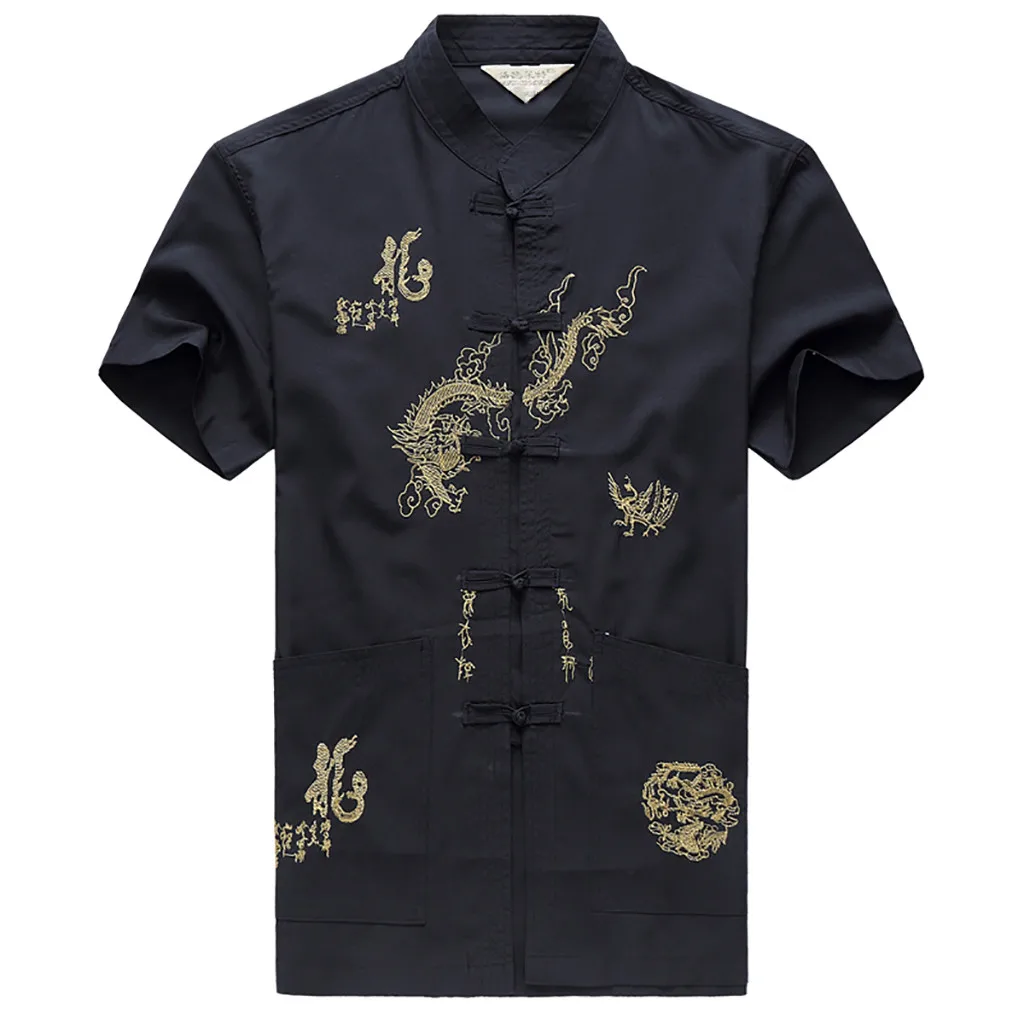 

Summer Men's Leisure Short-sleeved Men's Comfortable Leisure Shirt Tops Collar Shirts Plain Casual Shirts Hombre Camisa Tops5.23