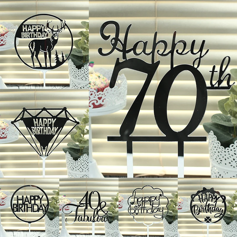

Party Decoration Event & Party Item Type and Valentine's Day Occasion Happy Birthday Cake Topper