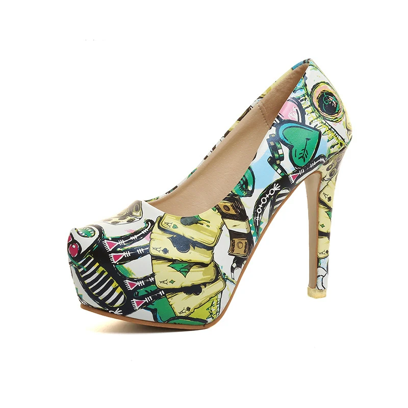 

Women Shoes Pumps Super High Heels Woman Party Wedding Pu Thin Heels Spring Autumn Increased Internal Striking Sexy Brand Design