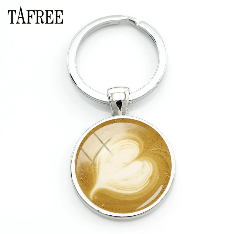 TAFREE кофе латте резьба Любовь сердце искусство брелок кольца шоколада Печать