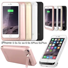 RU US внешний Мощность банк резервного копирования аккумулятор Зарядное устройство чехол для iPhone 5 5C 5S SE 6 6s плюс с Закаленное стекло пленка линия USB