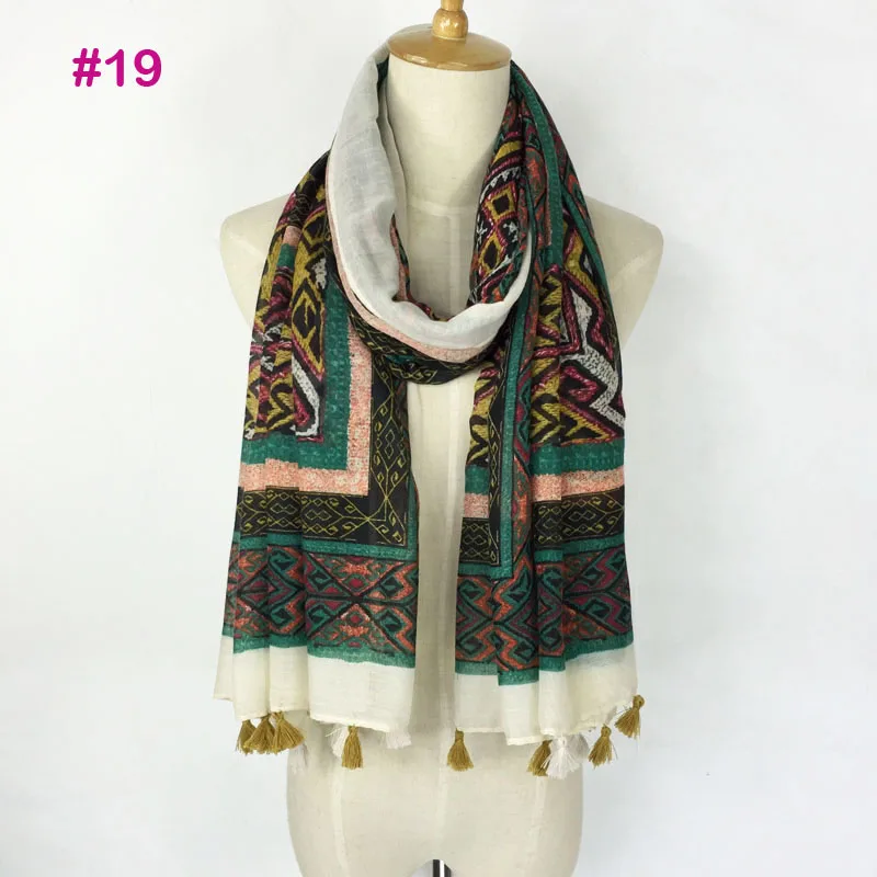 

2018 High fashion Spring women cotton voile big size good quality paisley printed scarf blue