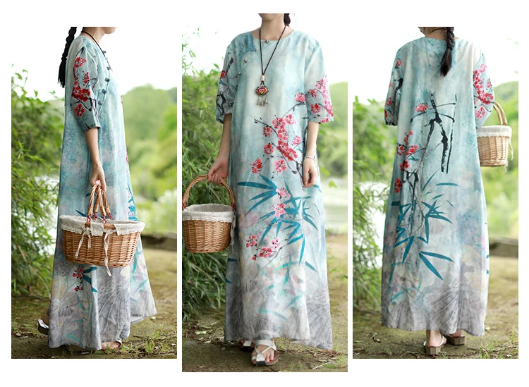 32303 long floral dress summer (2)