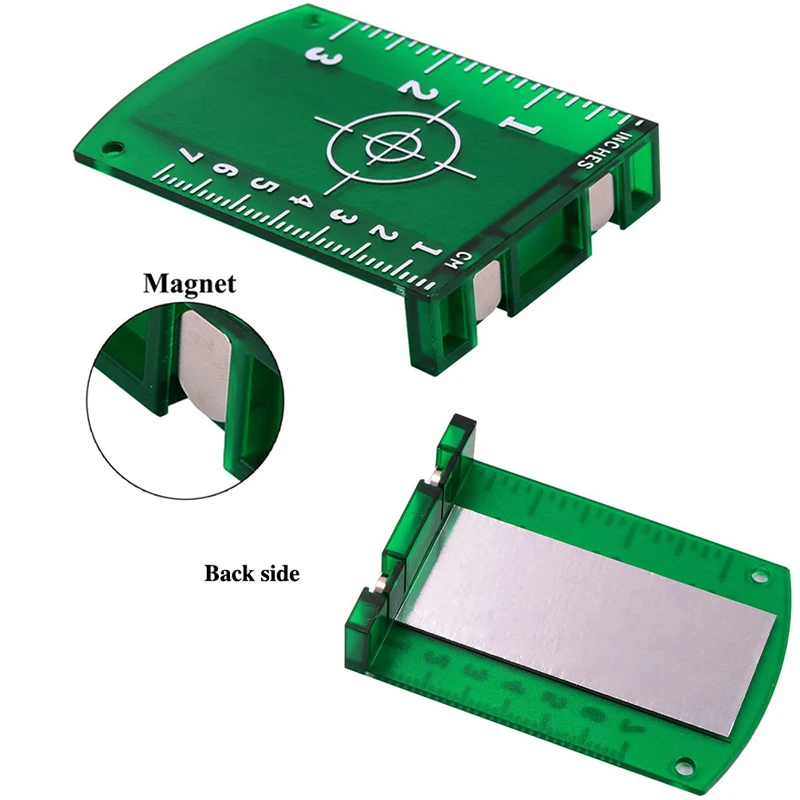 Без заусенцев Магнитная Лазерная цель панель с карточками для красного зеленого лазерного уровня